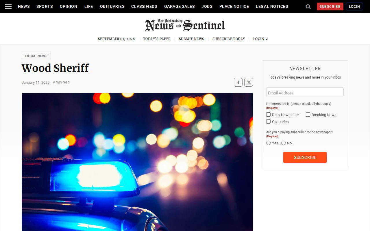 Wood County Sheriff report example in local crime news
